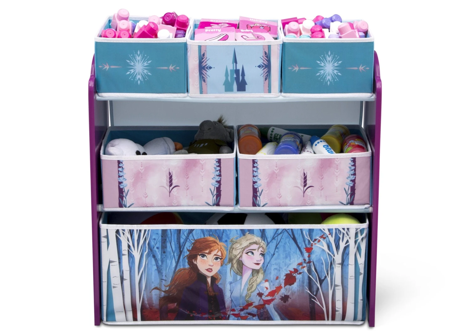 Delta Children Frozen II Design And Store 6 Bin Toy Organizer 2 Delta Children Frozen II Design And Store 6 Bin Toy Organizer - Image 2