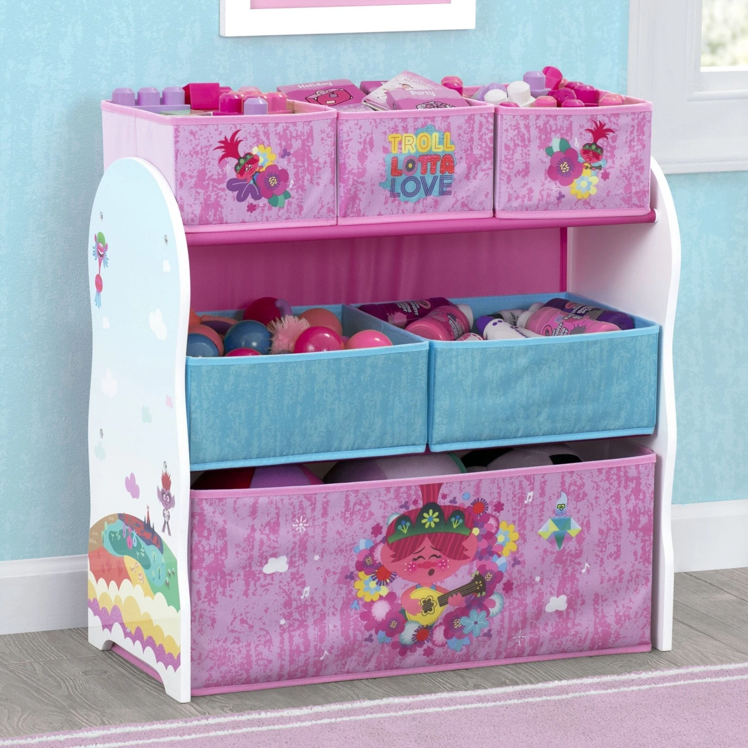 Delta Children Trolls World Tour Design And Store 6 Bin Toy Organizer 9 Delta Children Trolls World Tour Design And Store 6 Bin Toy Organizer - Image 9