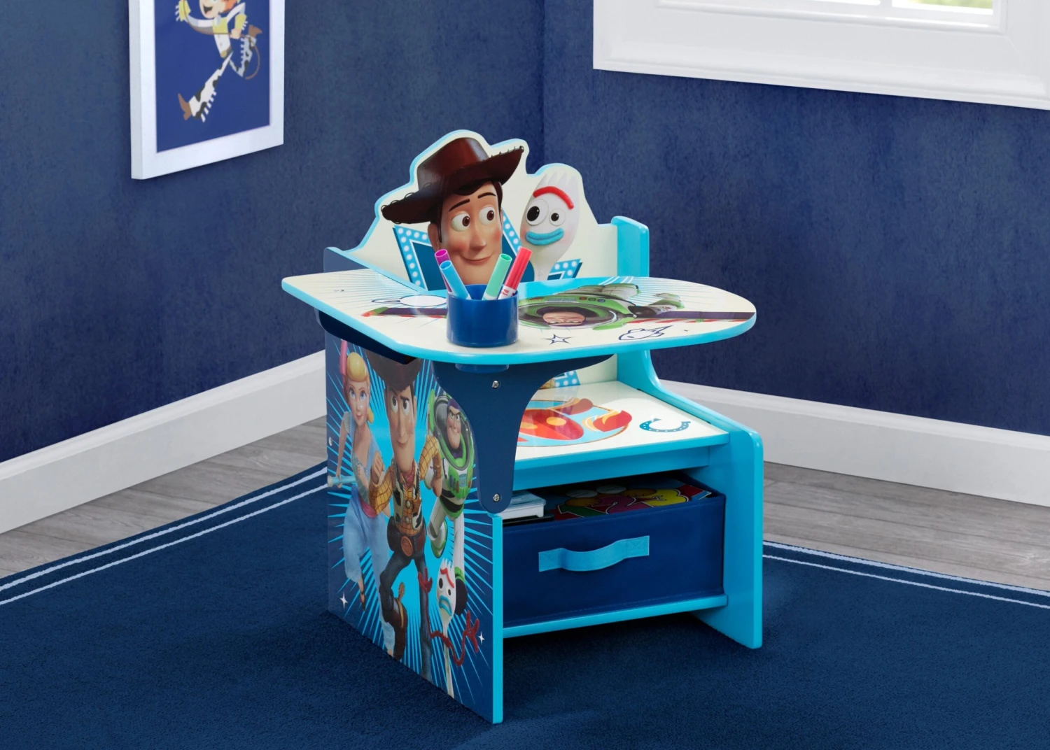 Disney / Pixar Toy Story 4 Chair Desk With Storage Bin By Delta Children 1 Disney / Pixar Toy Story 4 Chair Desk With Storage Bin By Delta Children