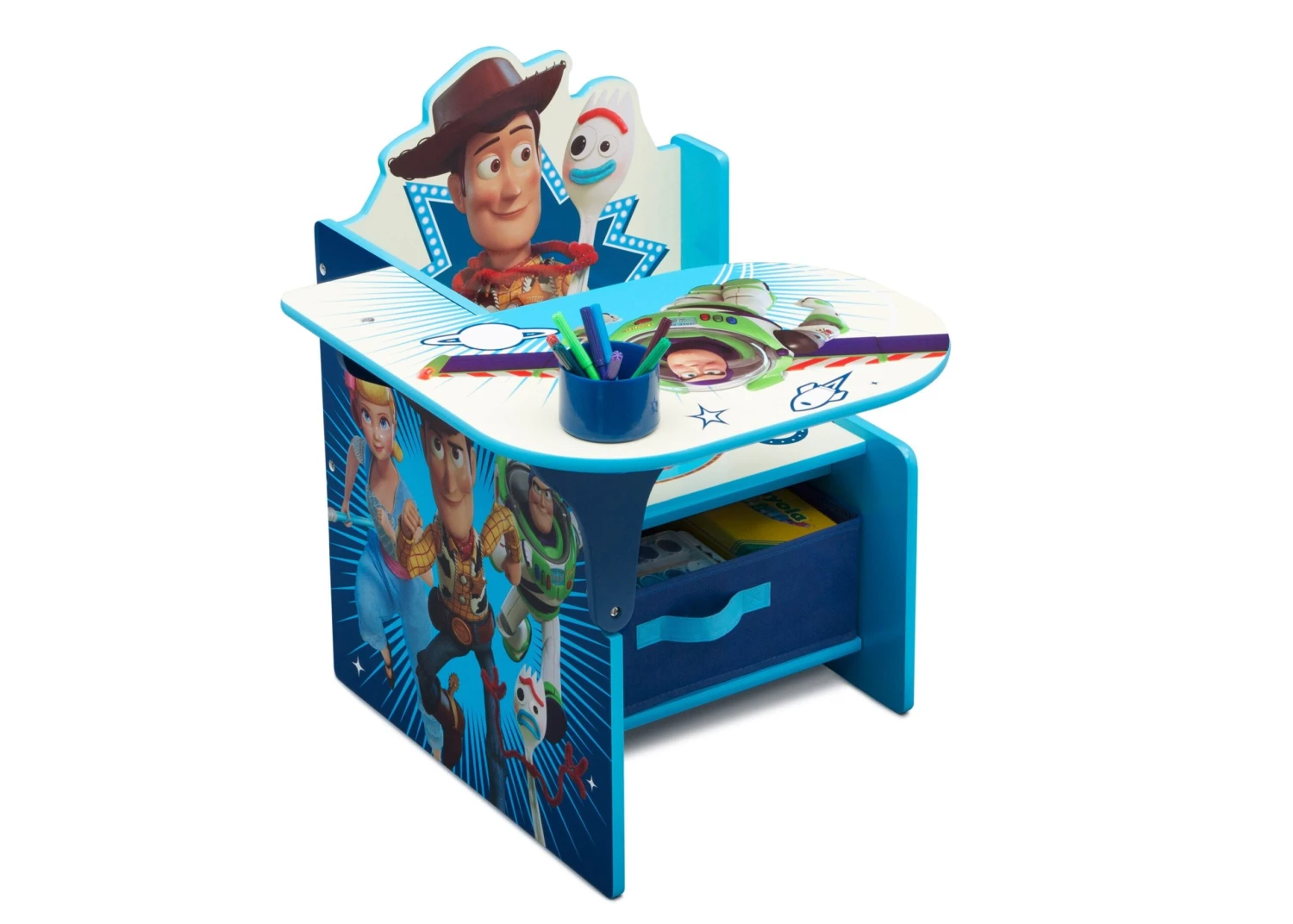 Disney / Pixar Toy Story 4 Chair Desk With Storage Bin By Delta Children 2 Disney / Pixar Toy Story 4 Chair Desk With Storage Bin By Delta Children - Image 2