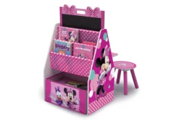 Delta Children Minnie Mouse Deluxe Kids Art Table - Easel, Desk, Stool, Toy Organizer -Delta Children Sales Store TE87519MN minnie activity center book hi res 49eb0533 2bed 47f8 b3e5 0f0610263497 scaled