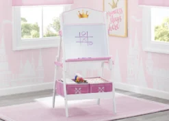 Delta Children Princess Crown Wooden Activity Easel With Storage