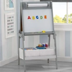 Delta Children Chelsea Double-Sided Storage Easel With Paper Roll And Magnets | Dry Erase Surface & Chalkboard Surface 15 Delta Children Chelsea Double-Sided Storage Easel With Paper Roll And Magnets | Dry Erase Surface & Chalkboard Surface -Delta Children Sales Store TE87560GN Chelsea Easel magnets hangtag hi res e03a27e5 7cd1 420c a76e 2491fcfa8a94