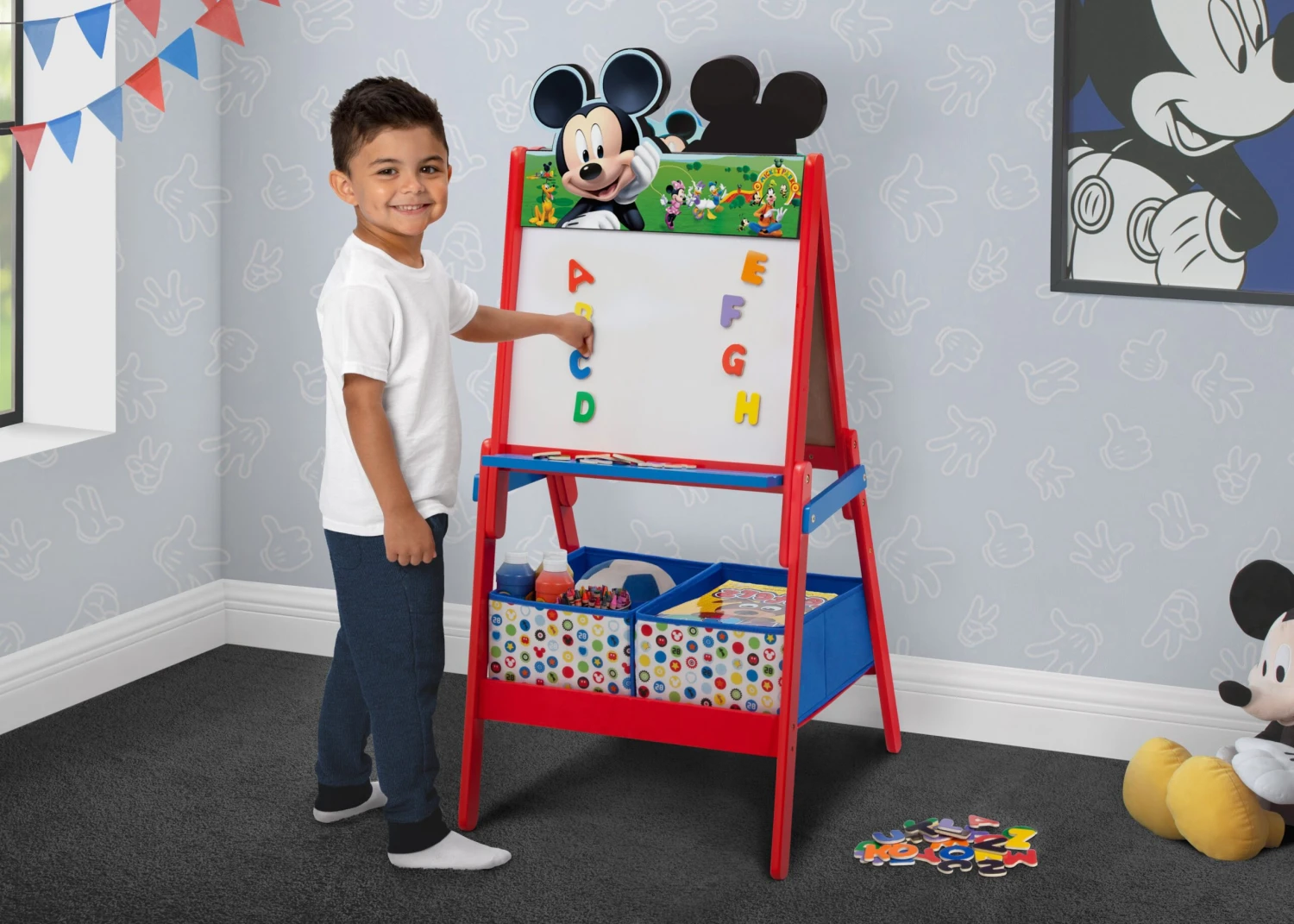 Delta Children Mickey Mouse Wooden Double Sided Activity Easel 1 Delta Children Mickey Mouse Wooden Double Sided Activity Easel