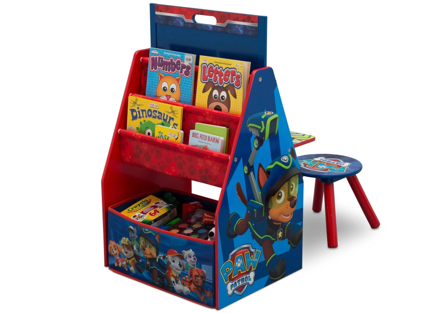 Delta Children PAW Patrol Deluxe Kids Art Table - Easel, Desk, Stool, Toy Organizer 6 Delta Children PAW Patrol Deluxe Kids Art Table - Easel, Desk, Stool, Toy Organizer - Image 6