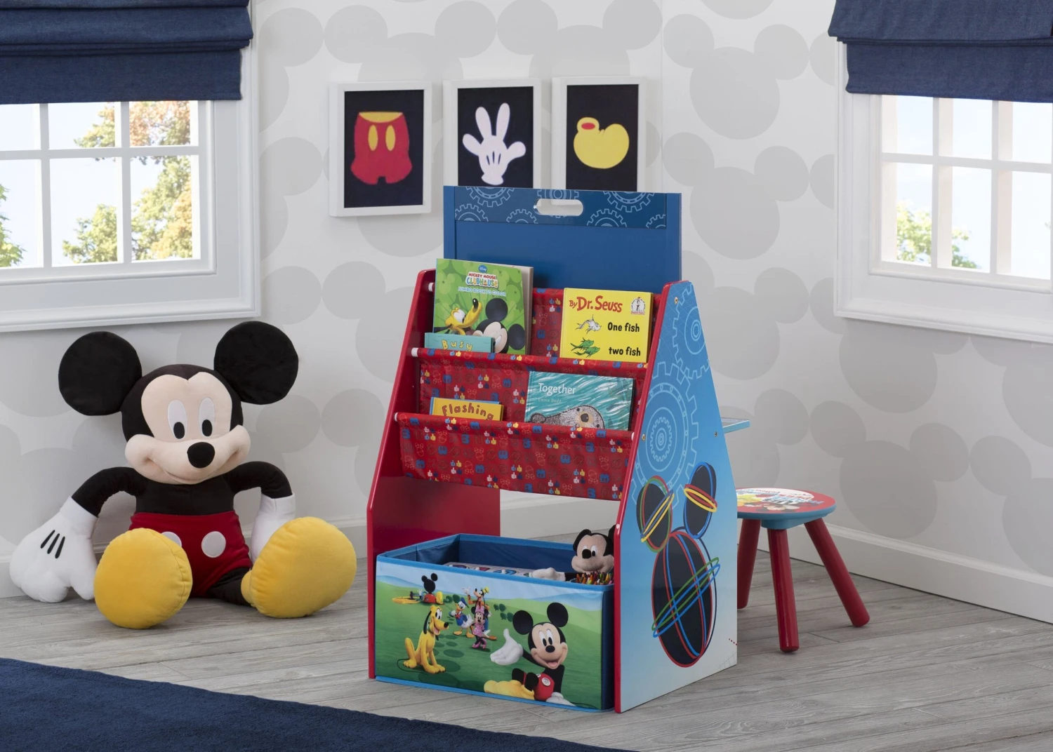 Delta Children Mickey Mouse Activity Center - Easel Desk With Stool & Toy Organizer 2 Delta Children Mickey Mouse Activity Center - Easel Desk With Stool & Toy Organizer - Image 2