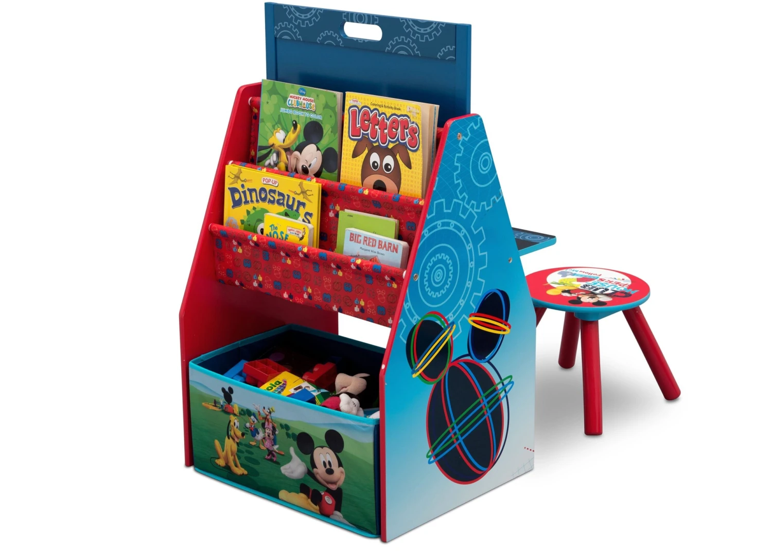 Delta Children Mickey Mouse Activity Center - Easel Desk With Stool & Toy Organizer 5 Delta Children Mickey Mouse Activity Center - Easel Desk With Stool & Toy Organizer - Image 5