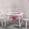 Delta Children Princess Crown Kids Chair Set And Table, White/Pink