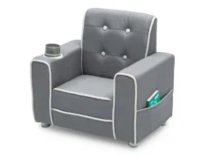 Delta Children Chelsea Kids Upholstered Chair With Cup Holder 23 Delta Children Chelsea Kids Upholstered Chair With Cup Holder -Delta Children Sales Store UP83670GN Chelsea Upholstered Chair left cupholder hi res scaled