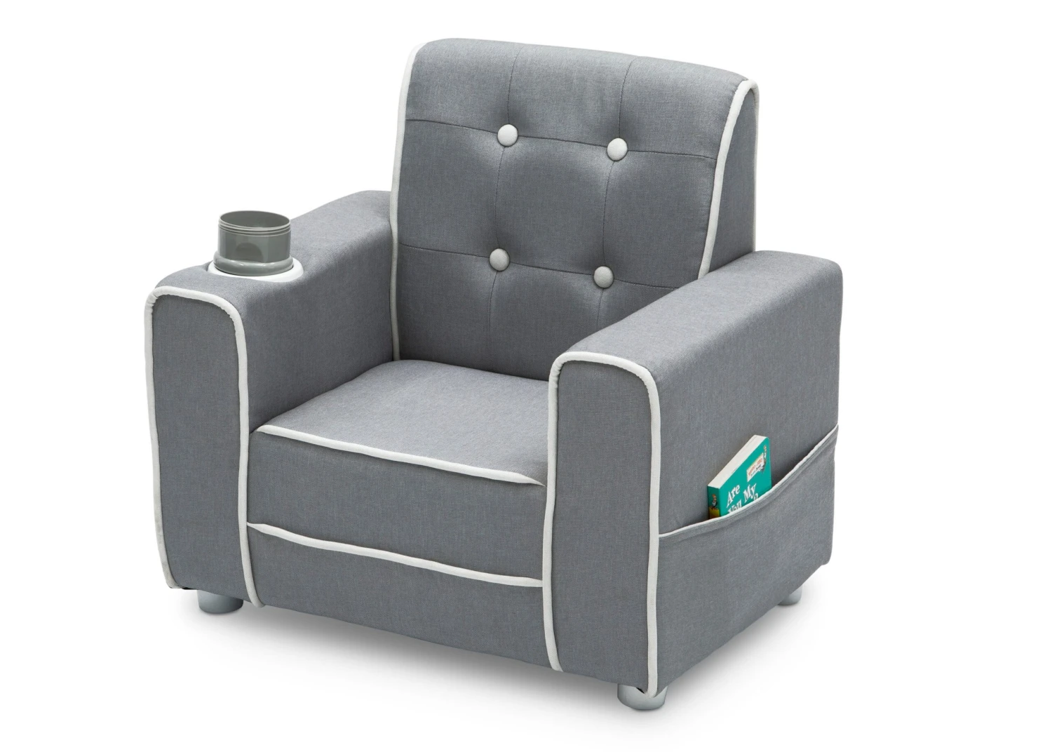 Delta Children Chelsea Kids Upholstered Chair With Cup Holder 6 Delta Children Chelsea Kids Upholstered Chair With Cup Holder - Image 6