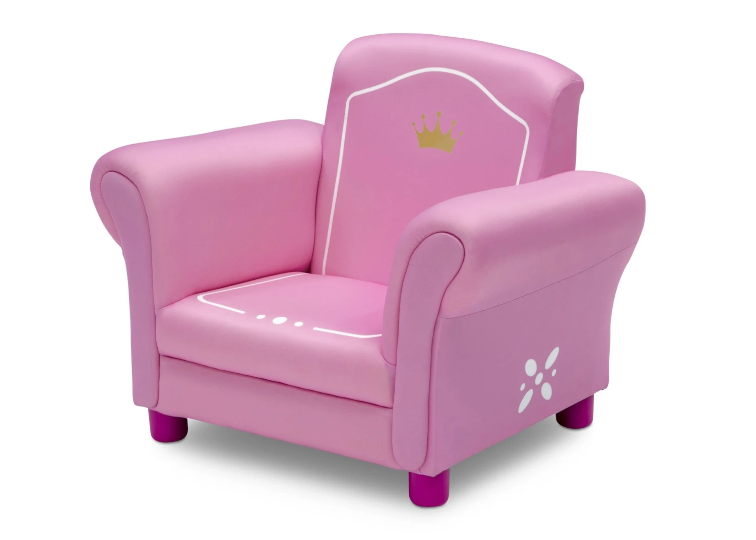 Delta Children Princess Crown Kids Upholstered Chair 3 Delta Children Princess Crown Kids Upholstered Chair - Image 3