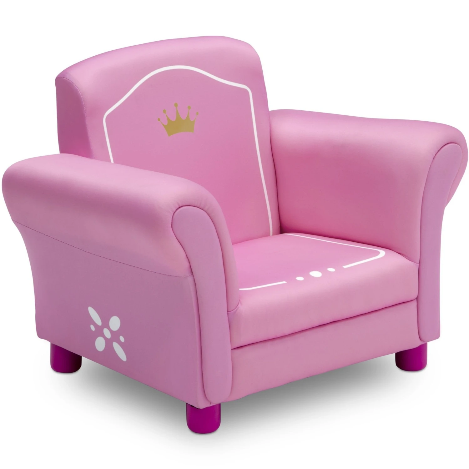 Delta Children Princess Crown Kids Upholstered Chair 4 Delta Children Princess Crown Kids Upholstered Chair - Image 4