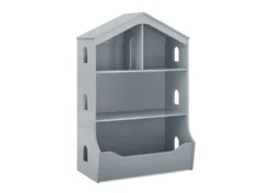 Delta Children Playhouse Bookcase With Toy Storage 18 Delta Children Playhouse Bookcase With Toy Storage -Delta Children Sales Store W100180 026 House Bookcase Grey Silo 02 scaled