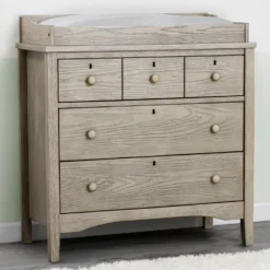 Delta Children Farmhouse 3 Drawer Dresser With Changing Top