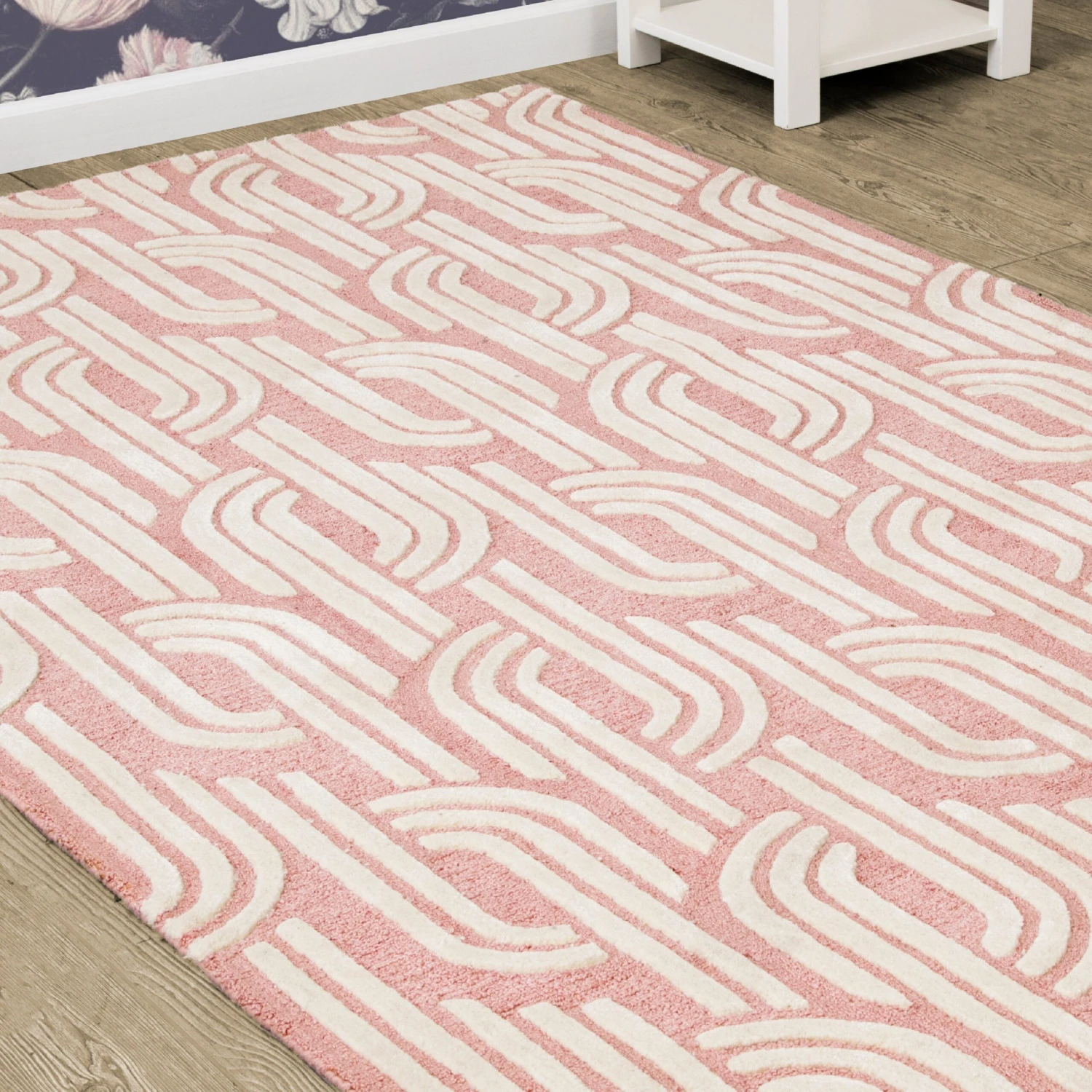 Delta Children Rose Links Hand-Tufted Wool Blend Area Rug 5x8 5 Delta Children Rose Links Hand-Tufted Wool Blend Area Rug 5x8 - Image 5