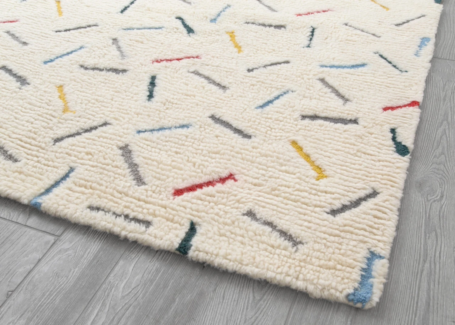 Delta Children Colored Sprinkles Hand-Tufted 100% Wool Area Rug 5x8 2 Delta Children Colored Sprinkles Hand-Tufted 100% Wool Area Rug 5x8 - Image 2