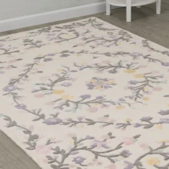 Delta Children Floral Garden Hand-Tufted Wool Blend Area Rug 5x8 9 Delta Children Floral Garden Hand-Tufted Wool Blend Area Rug 5x8 -Delta Children Sales Store Z1015NAT 999 Rug Floral Garden Lifestyle 102 scaled