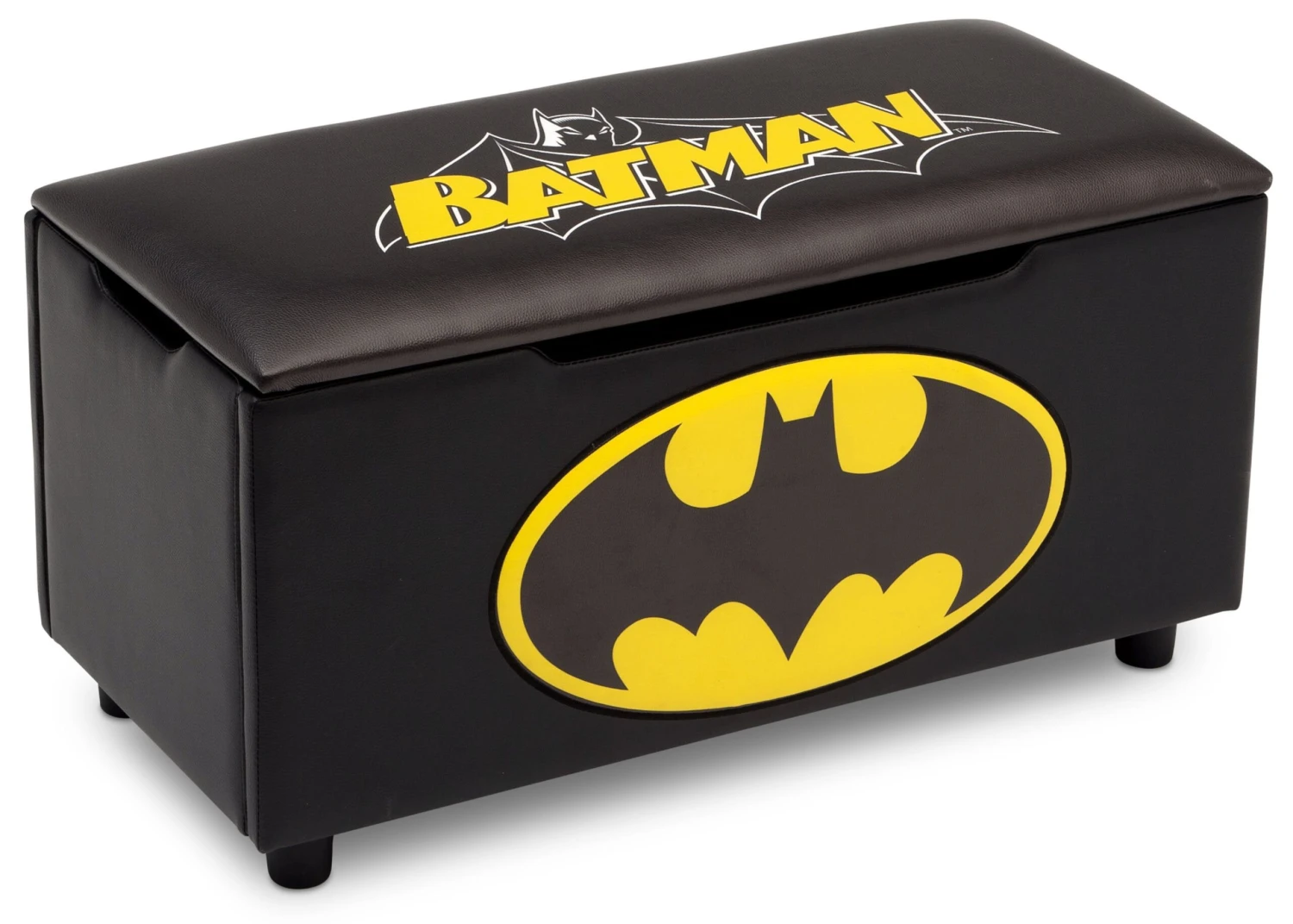 Delta Children Batman Upholstered Storage Bench For Kids 3 Delta Children Batman Upholstered Storage Bench For Kids - Image 3