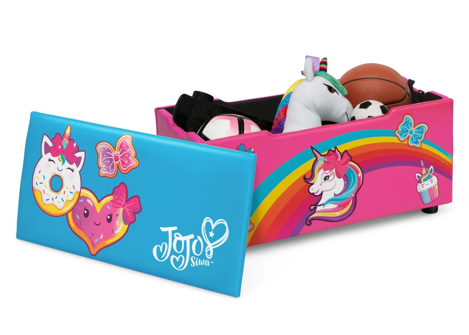 Delta Children JoJo Siwa Upholstered Storage Bench For Kids 3 Delta Children JoJo Siwa Upholstered Storage Bench For Kids - Image 3