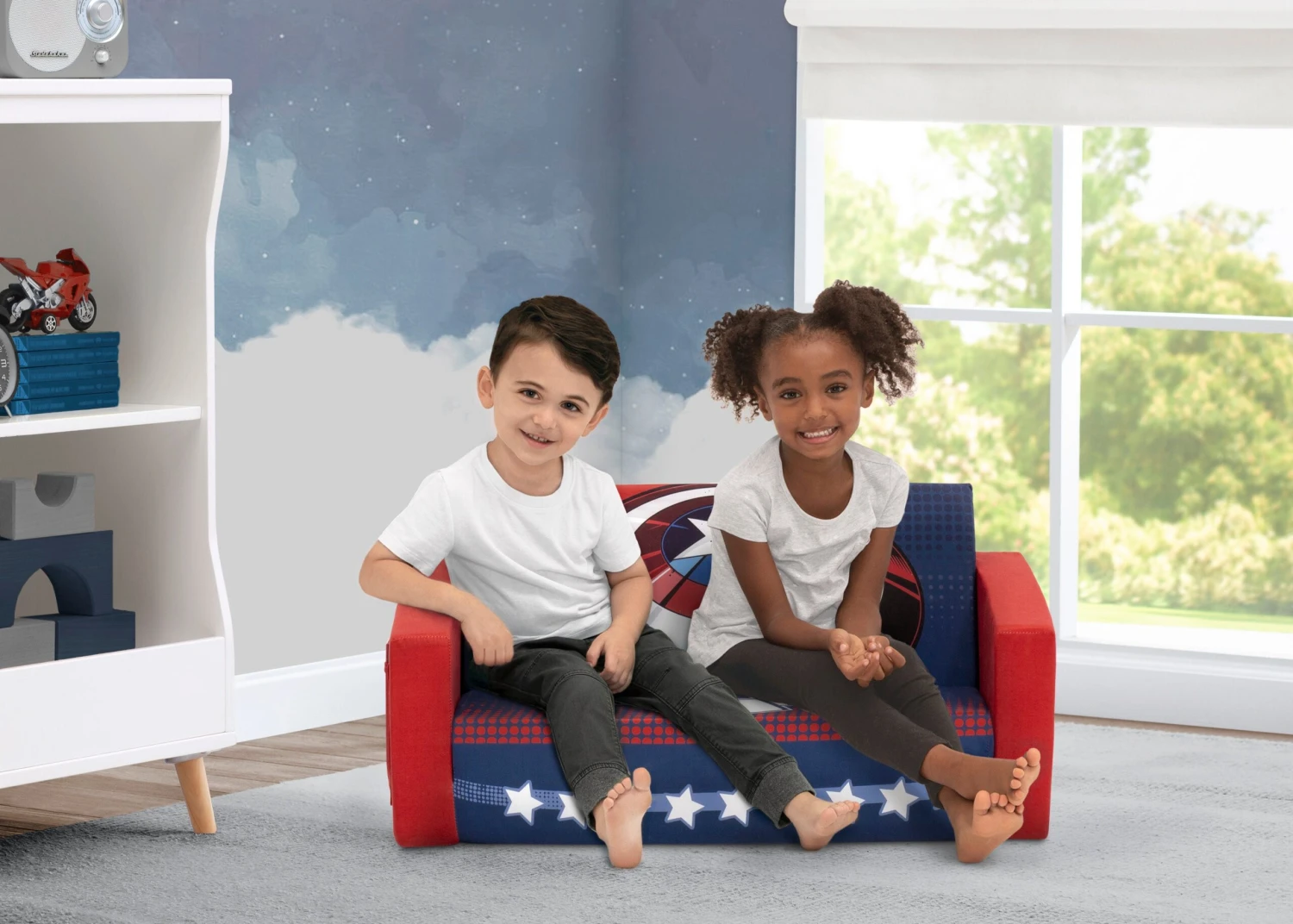 Delta Children Avengers Cozee Flip-Out Sofa - 2-in-1 Convertible Sofa To Lounger For Kids 1 Delta Children Avengers Cozee Flip-Out Sofa - 2-in-1 Convertible Sofa To Lounger For Kids