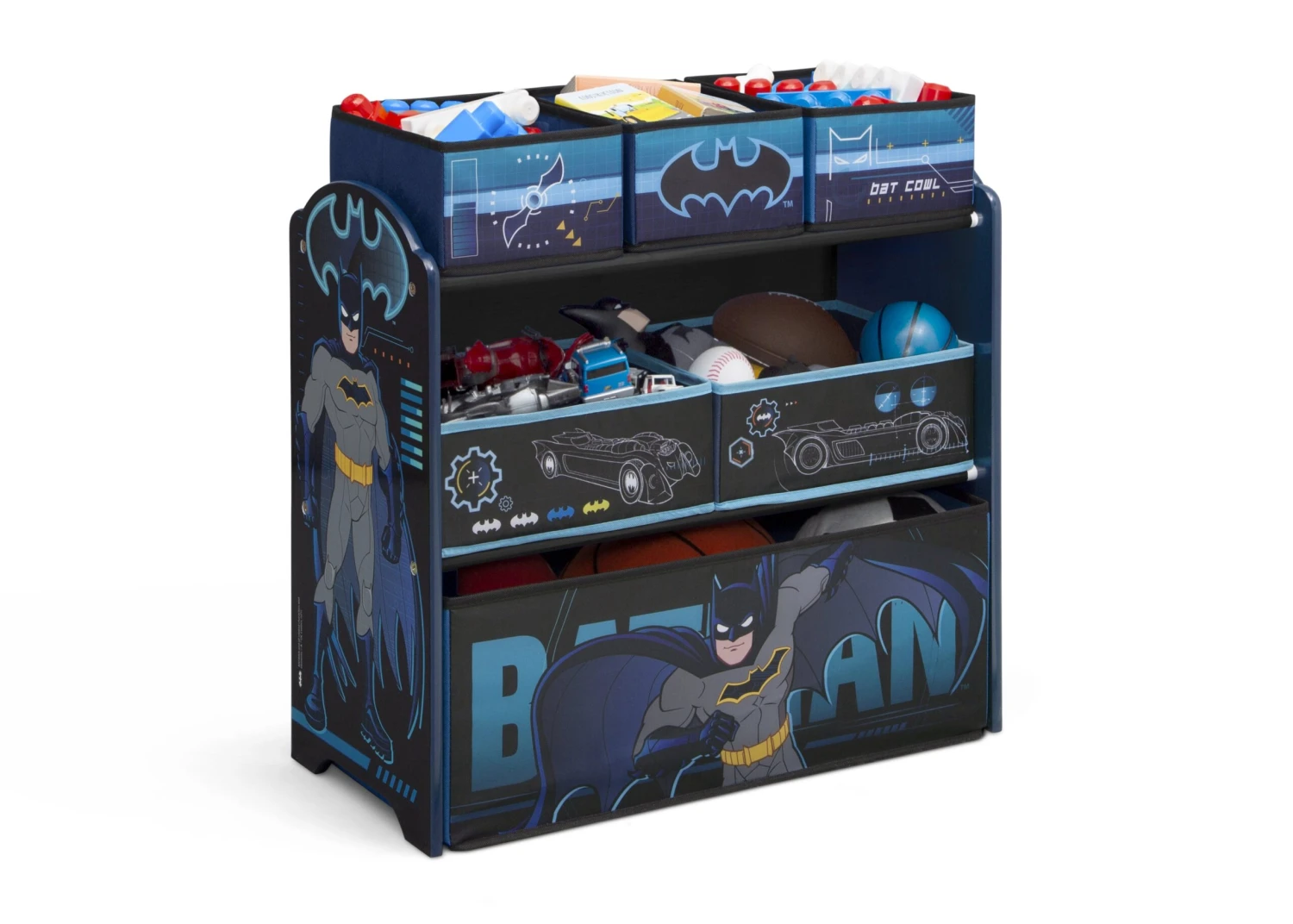 Delta Children Batman 6 Bin Design And Store Toy Organizer 3 Delta Children Batman 6 Bin Design And Store Toy Organizer - Image 3