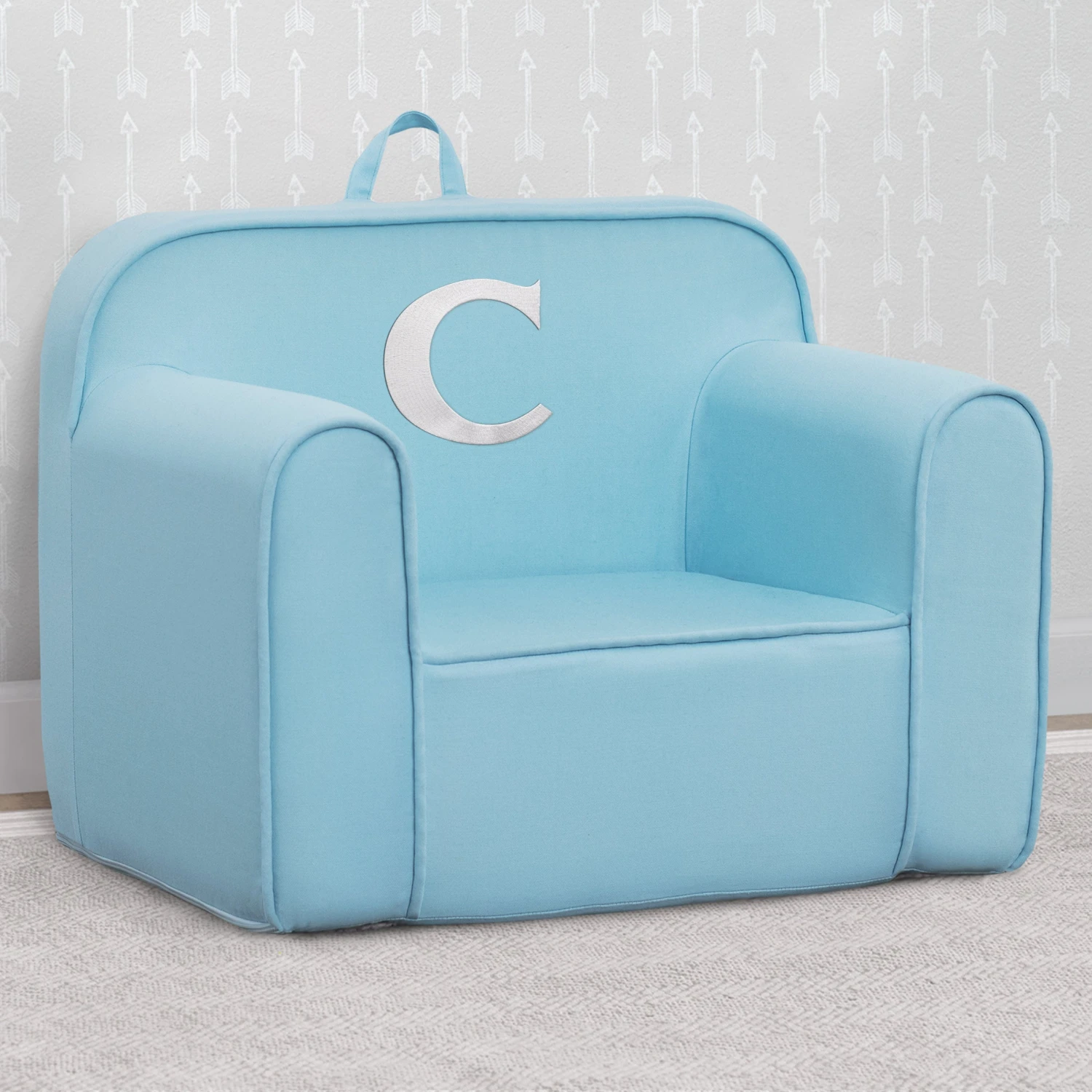 Delta Children Personalized Monogram Light Blue Cozee Chair 15 Delta Children Personalized Monogram Light Blue Cozee Chair - Image 15