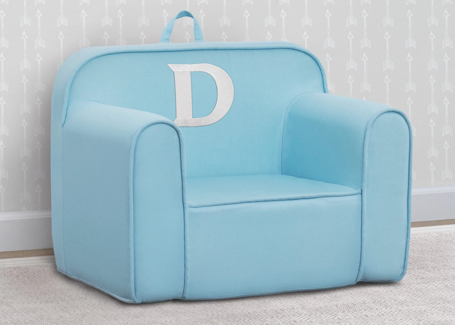 Delta Children Personalized Monogram Light Blue Cozee Chair 16 Delta Children Personalized Monogram Light Blue Cozee Chair - Image 16