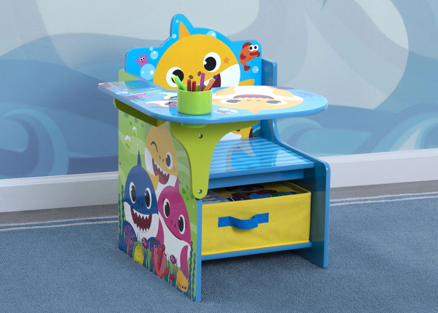 Delta Children Baby Shark Chair Desk With Storage Bin 2 Delta Children Baby Shark Chair Desk With Storage Bin - Image 2
