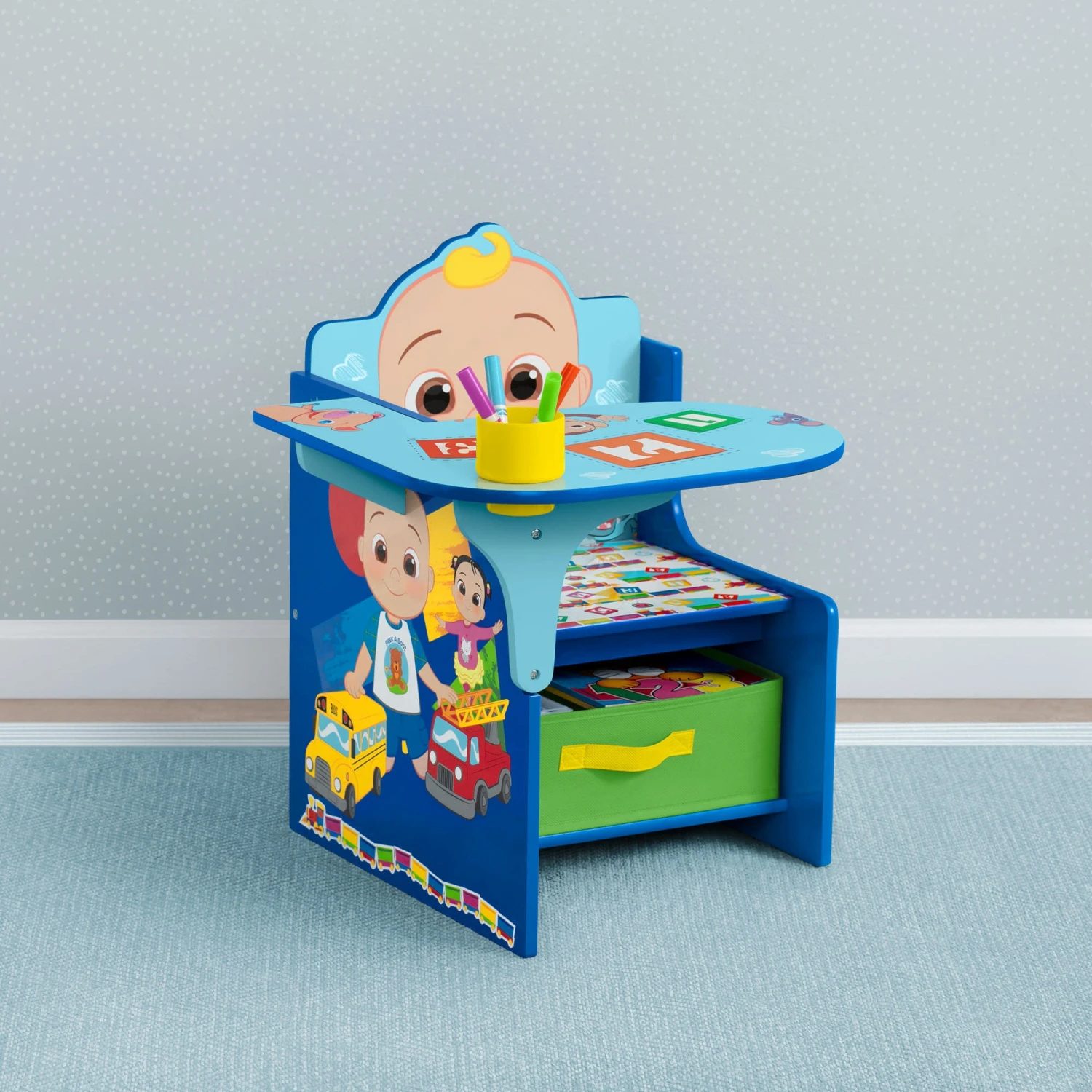 Delta Children CoComelon Chair Desk With Storage Bin 4 Delta Children CoComelon Chair Desk With Storage Bin - Image 4