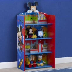 Delta Children Mickey Mouse Wooden Playhouse 4-Shelf Bookcase