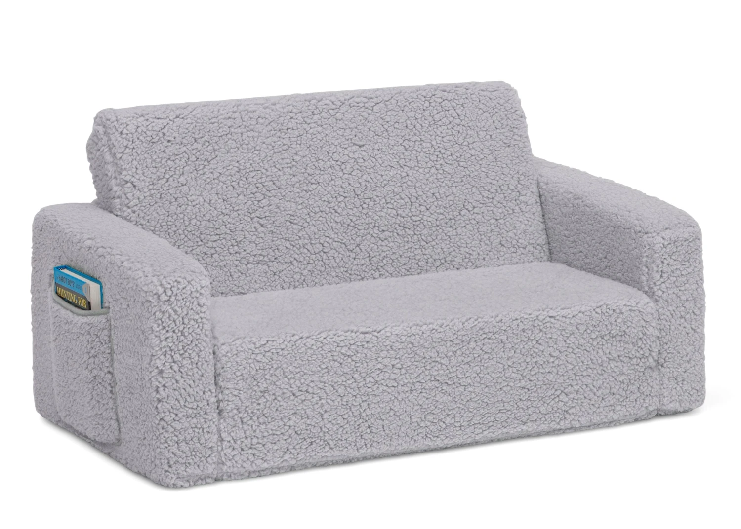Delta Children Cozee Flip-Out Sherpa 2-in-1 Convertible Sofa To Lounger For Kids 3 Delta Children Cozee Flip-Out Sherpa 2-in-1 Convertible Sofa To Lounger For Kids - Image 3