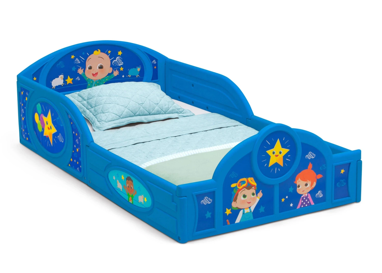 Delta Children CoComelon Sleep And Play Toddler Bed With Built-In Guardrails 2 Delta Children CoComelon Sleep And Play Toddler Bed With Built-In Guardrails - Image 2