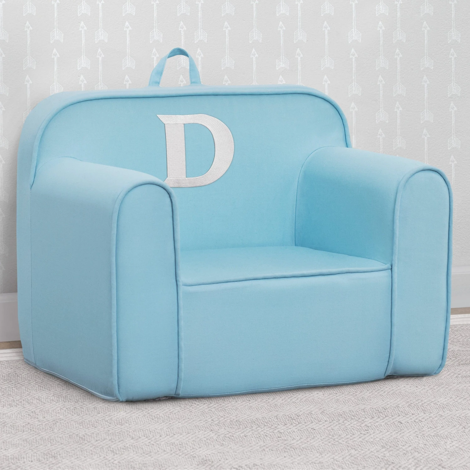 Delta Children Personalized Monogram Light Blue Cozee Chair 20 Delta Children Personalized Monogram Light Blue Cozee Chair - Image 20