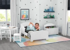 Delta Children Watercolor Rectangle Area Rug For Kids, 53-Inch X 59-Inch