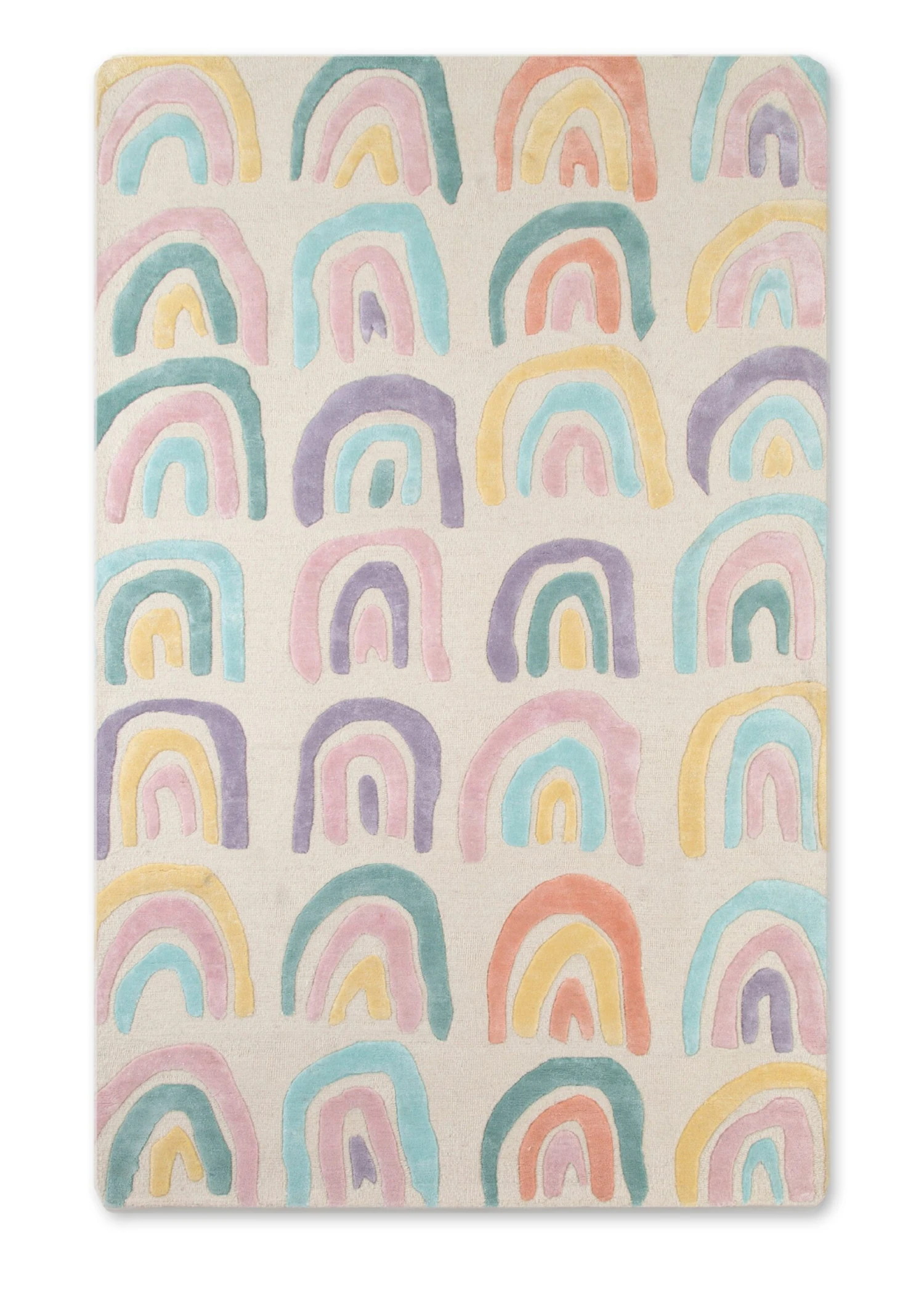 Delta Children Over The Rainbow Hand-Tufted Wool Blend Area Rug 5x8 3 Delta Children Over The Rainbow Hand-Tufted Wool Blend Area Rug 5x8 - Image 3