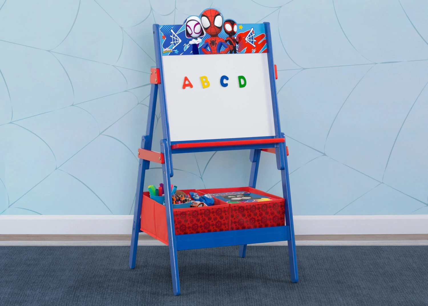 Delta Children Spidey And His Amazing Friends Wooden Activity Easel With Storage 1 Delta Children Spidey And His Amazing Friends Wooden Activity Easel With Storage
