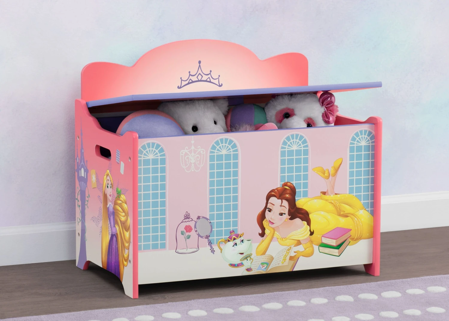 Delta Children Princess Deluxe Toy Box 1 Delta Children Princess Deluxe Toy Box
