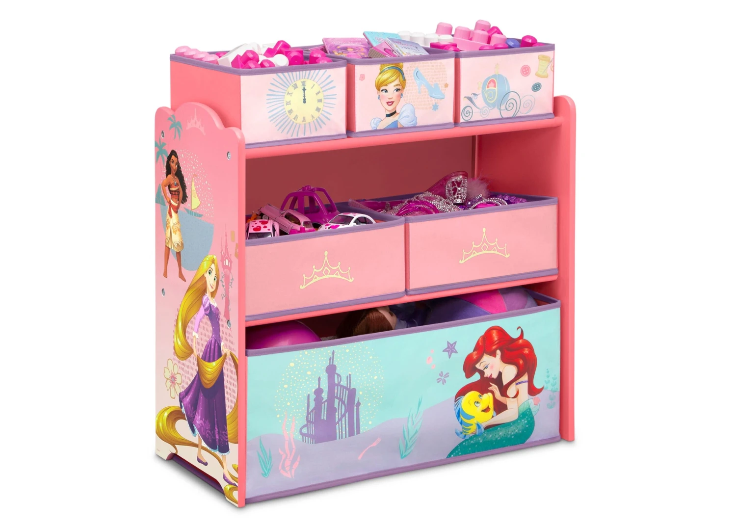 Delta Children Princess 6 Bin Design And Store Toy Organizer 3 Delta Children Princess 6 Bin Design And Store Toy Organizer - Image 3
