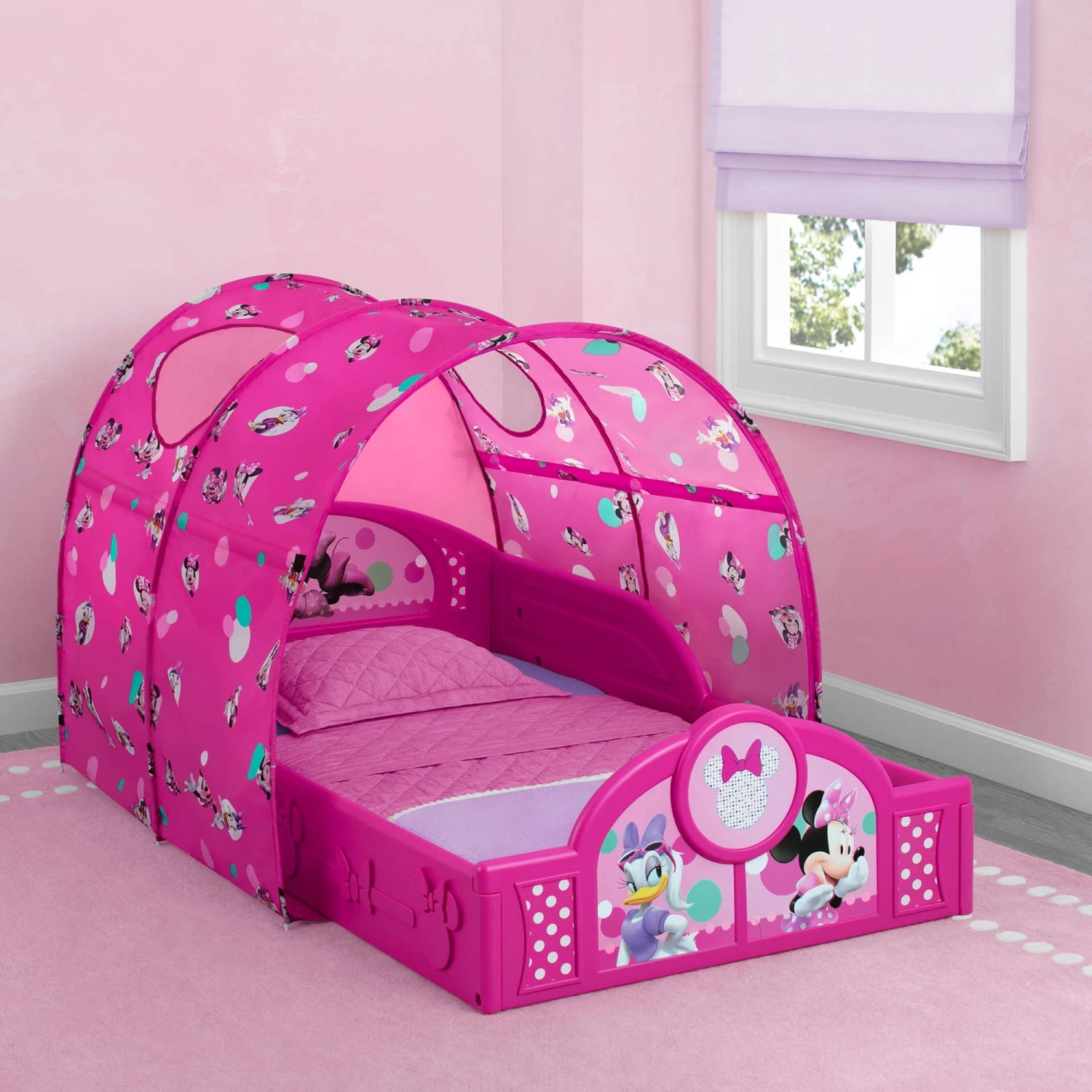 Delta Children Minnie Mouse Plastic Sleep And Play Toddler Bed With Canopy 4 Delta Children Minnie Mouse Plastic Sleep And Play Toddler Bed With Canopy - Image 4