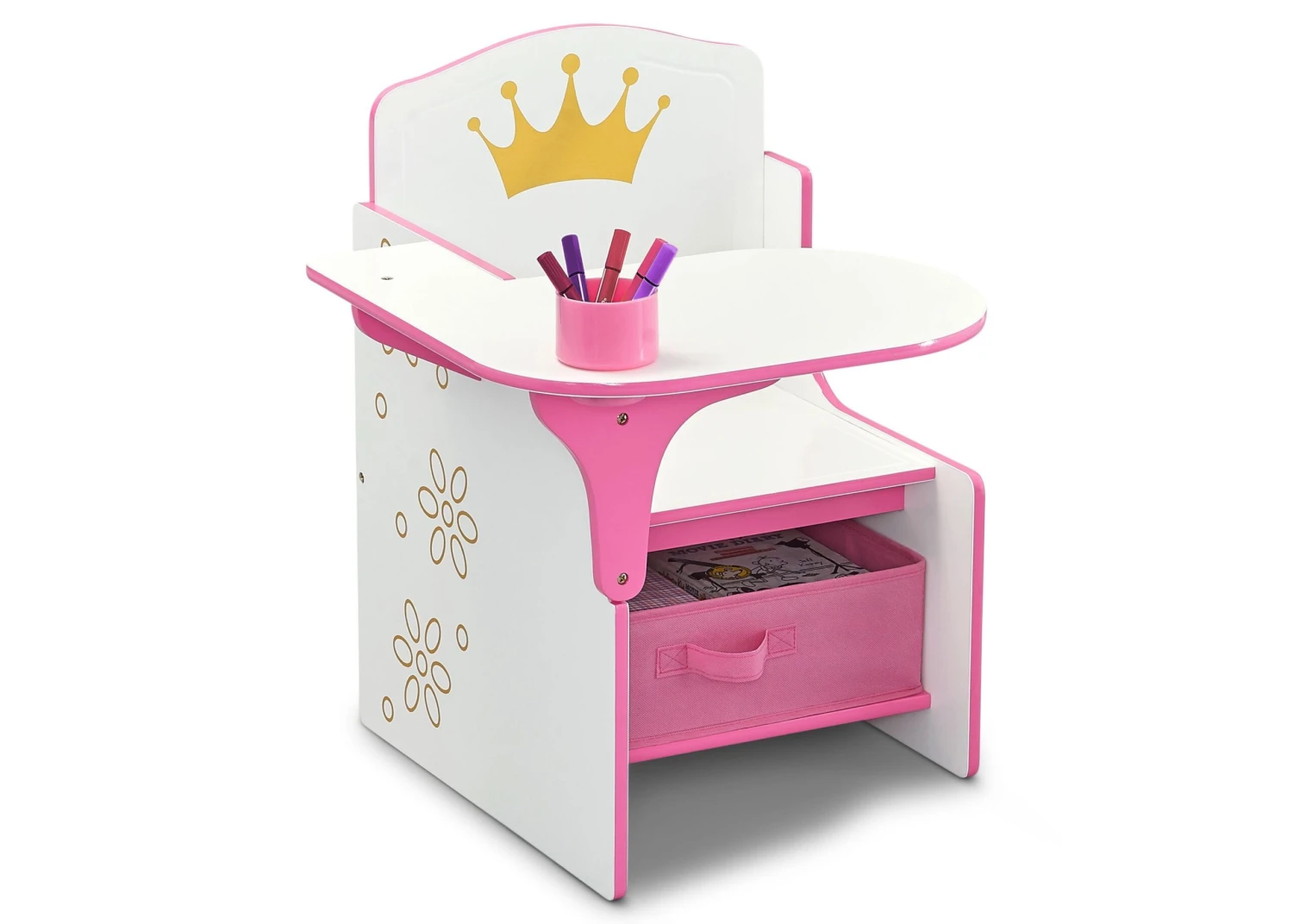 Delta Children Princess Crown Chair Desk With Storage Bin 2 Delta Children Princess Crown Chair Desk With Storage Bin - Image 2