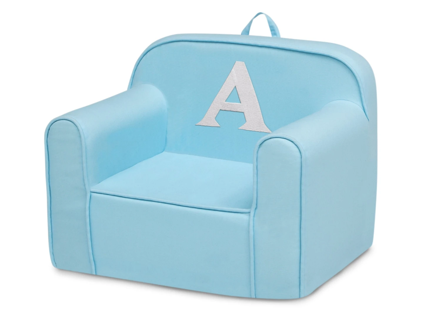 Delta Children Personalized Monogram Light Blue Cozee Chair 4 Delta Children Personalized Monogram Light Blue Cozee Chair - Image 4