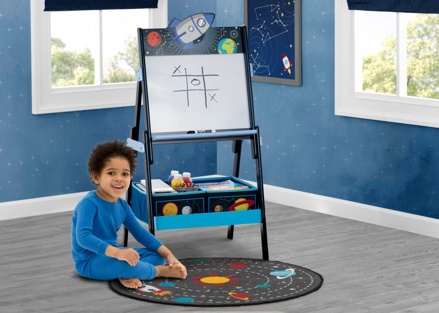 Delta Children Outer Space Round Area Rug For Kids, 39-Inch 1 Delta Children Outer Space Round Area Rug For Kids, 39-Inch