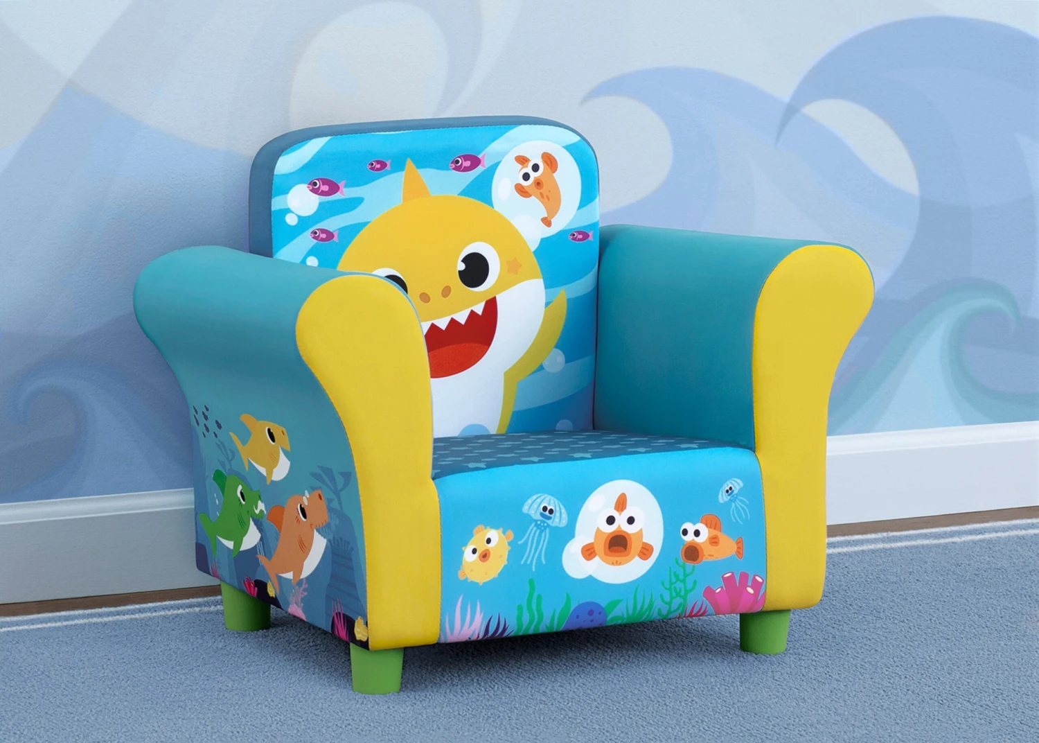 Delta Children Baby Shark Upholstered Chair 1 Delta Children Baby Shark Upholstered Chair