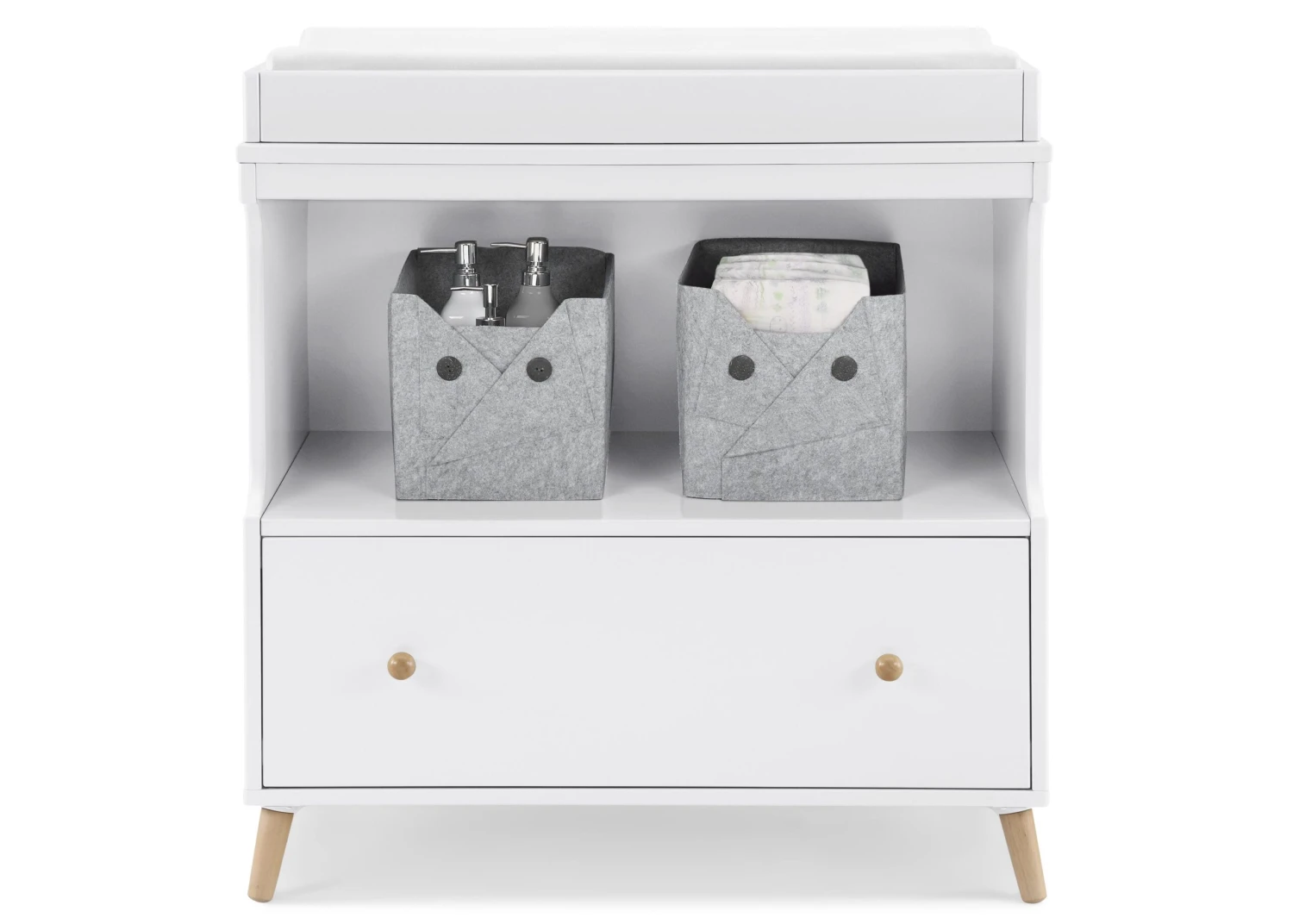 Delta Children Madison Convertible Changing Table With Drawer 2 Delta Children Madison Convertible Changing Table With Drawer - Image 2