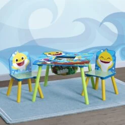 Delta Children Baby Shark Kids Table And Chair Set With Storage