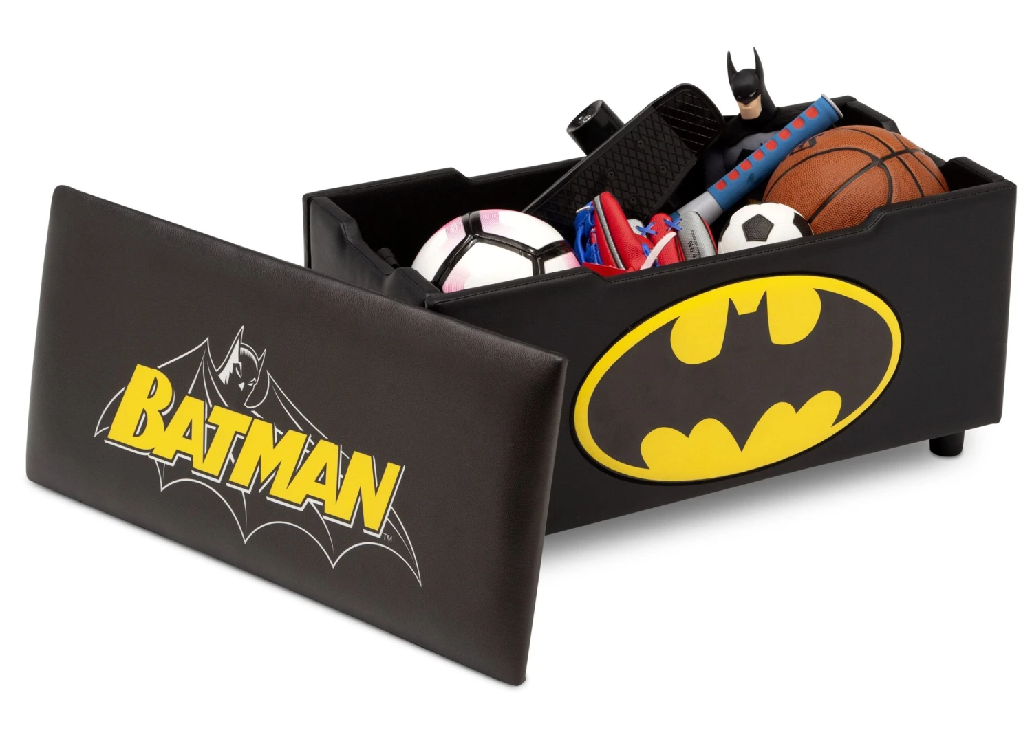Delta Children Batman Upholstered Storage Bench For Kids 5 Delta Children Batman Upholstered Storage Bench For Kids - Image 5