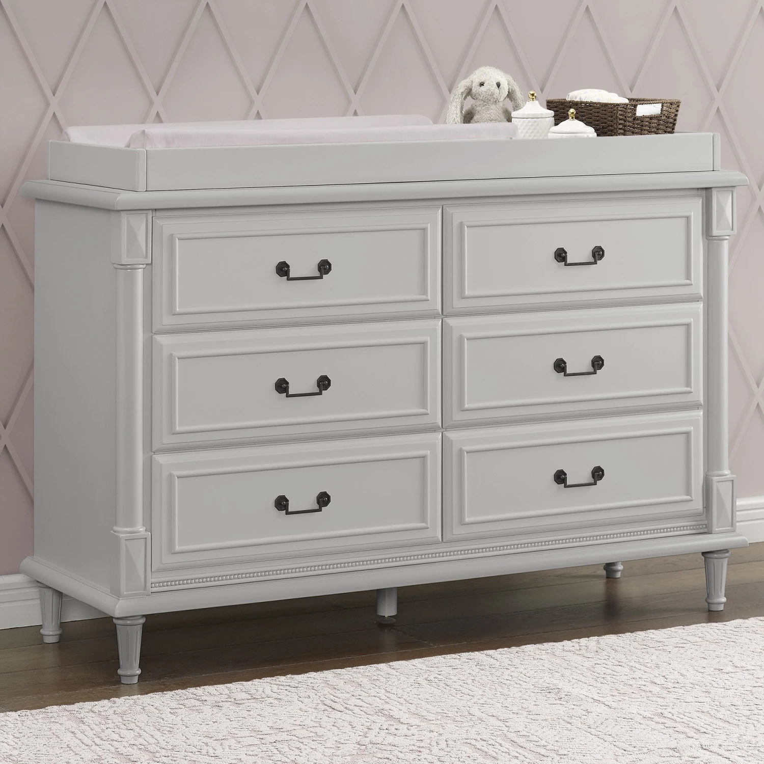 Juliette 6 Drawer Dresser With Changing Top 1 Juliette 6 Drawer Dresser With Changing Top