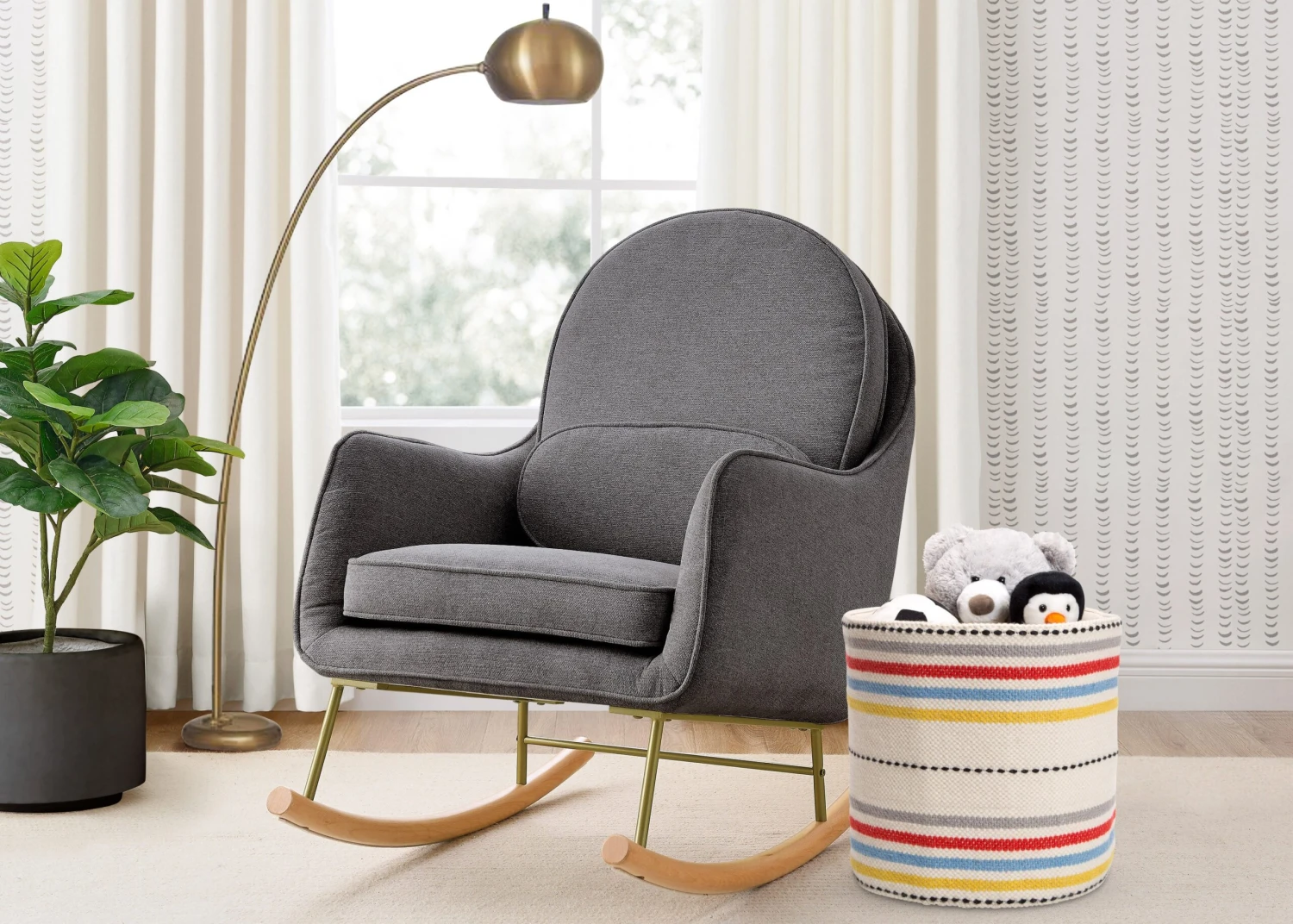 Delta Children Bright Stripes Handwoven Basket 1 Delta Children Bright Stripes Handwoven Basket