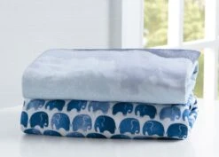 Delta Children Watercolor Elephant Fitted Crib Sheets - 2 Pack