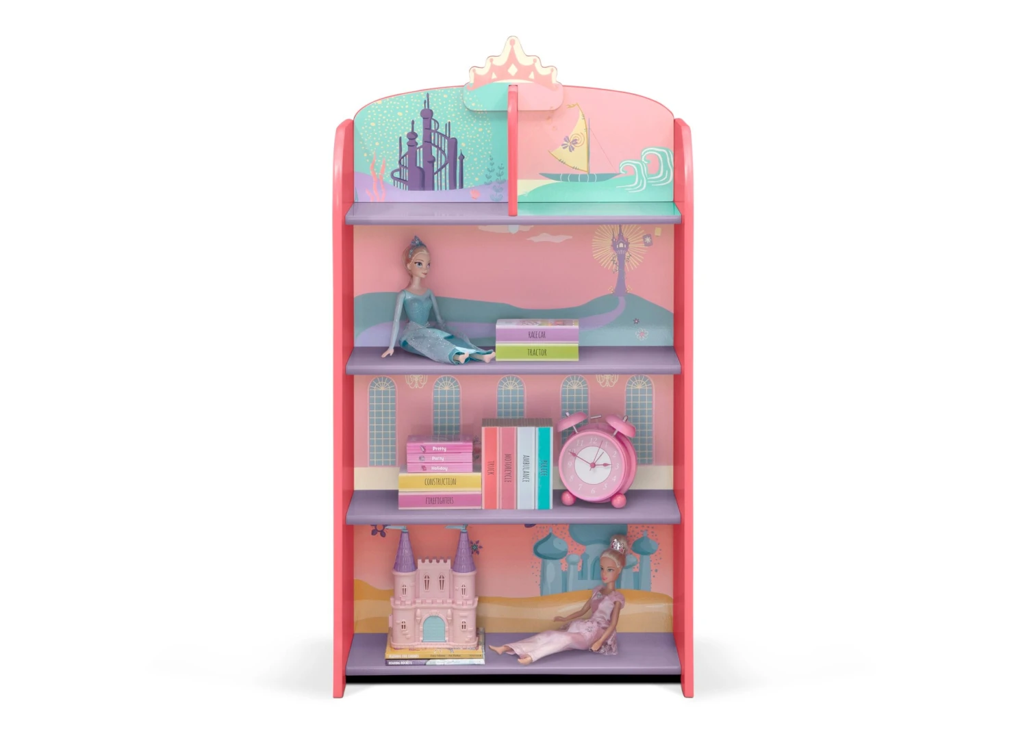 Delta Children Disney Princess Wooden Playhouse 4-Shelf Bookcase 2 Delta Children Disney Princess Wooden Playhouse 4-Shelf Bookcase - Image 2